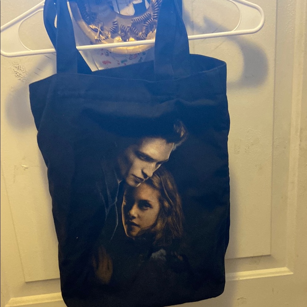 Black Artistic Tote Bag with Sturdy Handles